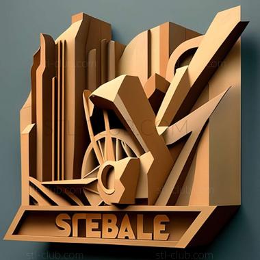 3D мадэль Чарльз Шилер, американский художник (STL)